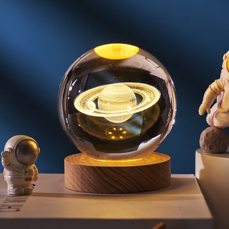 Luminous Starry Sky And Planets | Moon Crystal Ball | Small Night Lamp